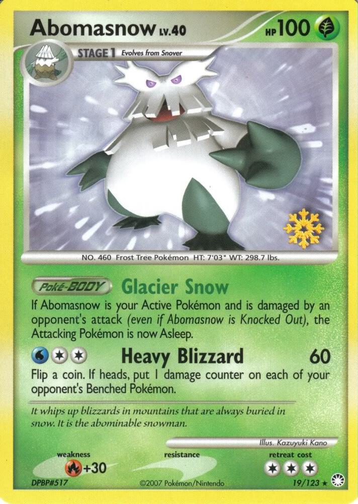 Abomasnow 19 123 019/123 card