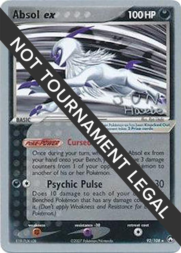 Absol ex 2007 Jun Hasebe 92/108 card