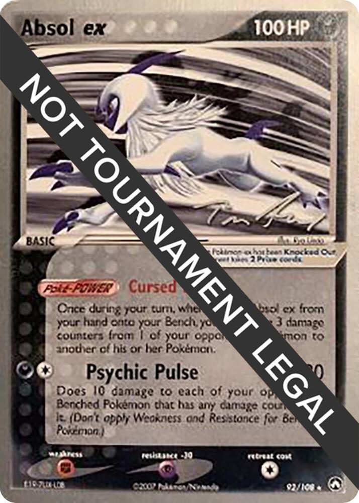 Absol ex 2007 Tom Roos 92/108 card