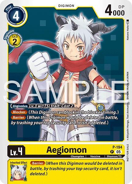 Aegiomon Time Stranger Demo Deck P-194 P card