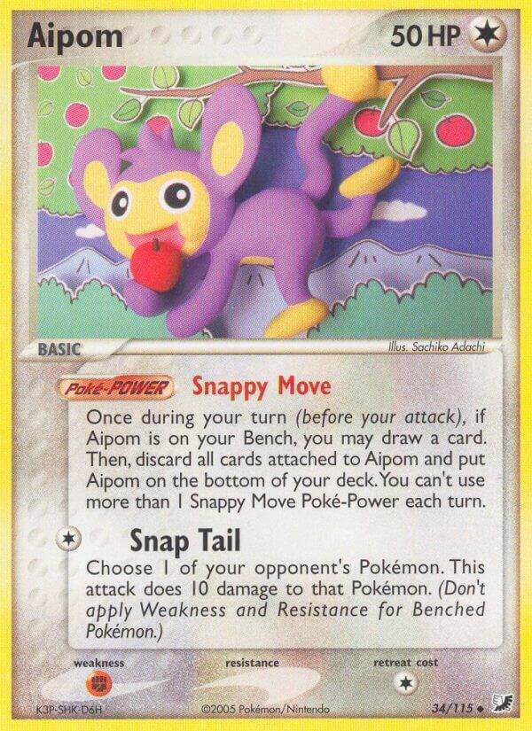 Aipom 34/115 card