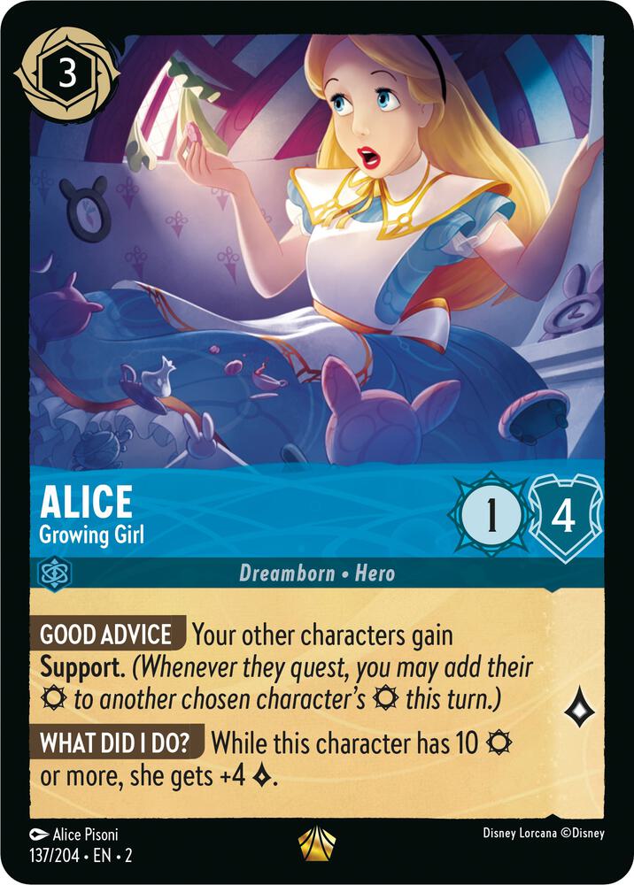 Alice Growing Girl 137/204 card