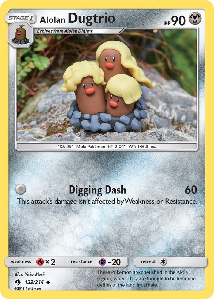Alolan Dugtrio 123/214 card