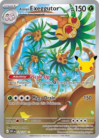 Alolan Exeggutor 129/128 card