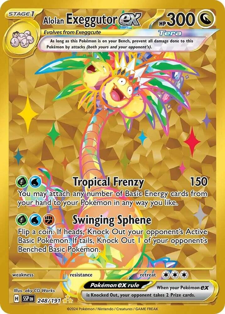 Alolan Exeggutor ex 248 191 card