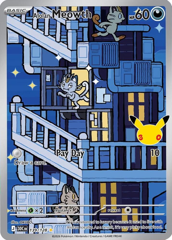 Alolan Meowth 139/128 card