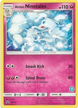 Alolan Ninetales 17 SM128 card