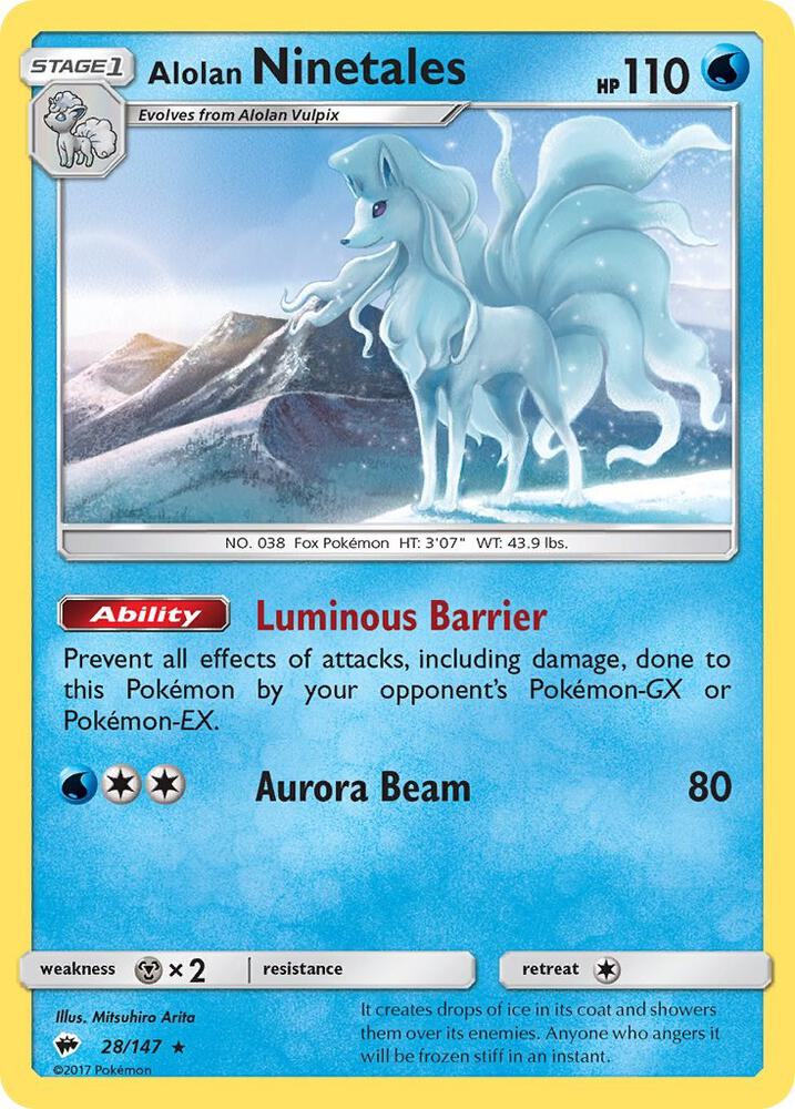 Alolan Ninetales 28/147 carta