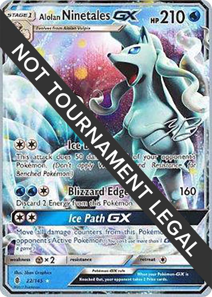Alolan Ninetales GX 2017 Zachary Bokhari 22/145 card
