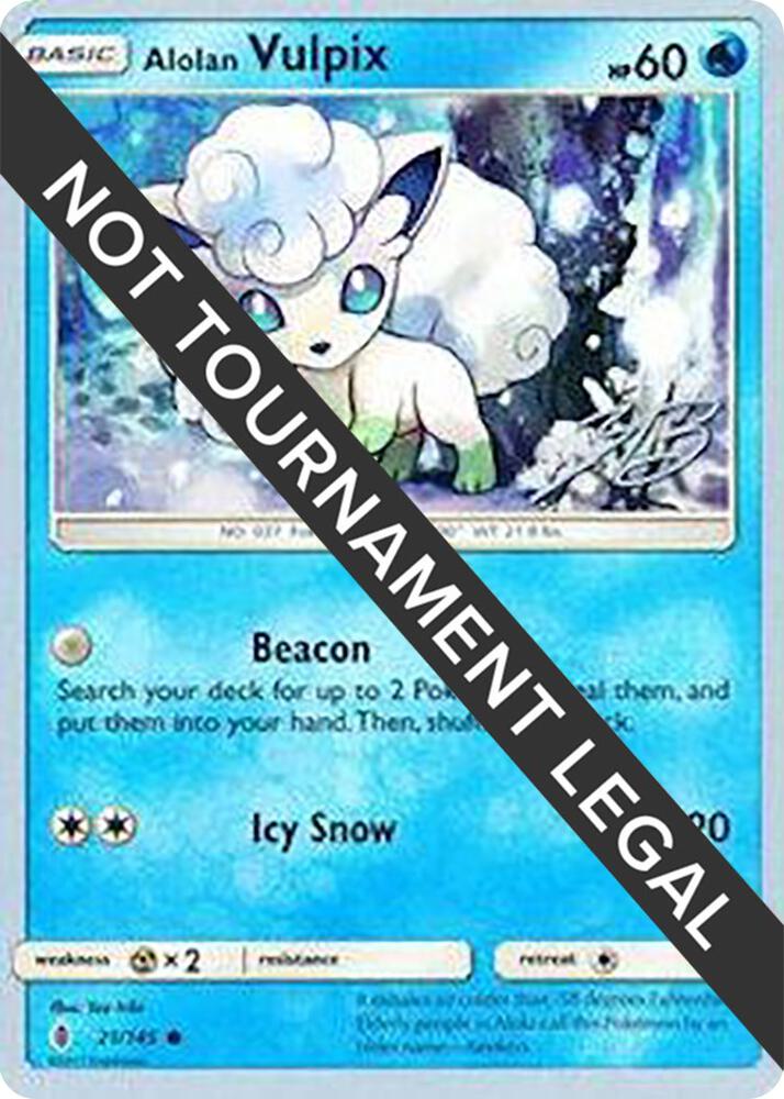 Alolan Vulpix 2017 Zachary Bokhari 21/145 carta