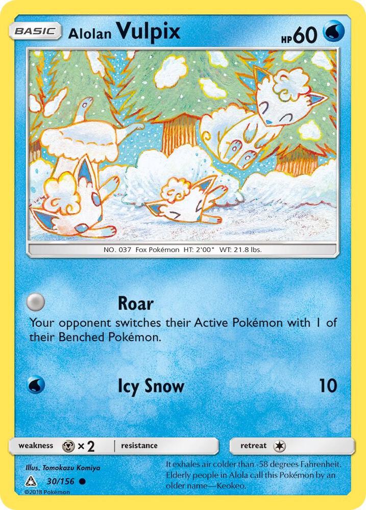Alolan Vulpix 30/156 card