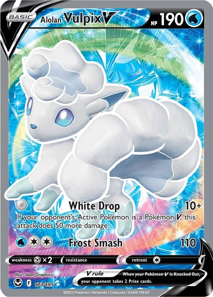 Alolan Vulpix V Full Art 173/195