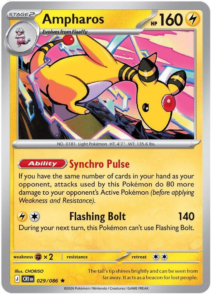 Ampharos 029/086 card