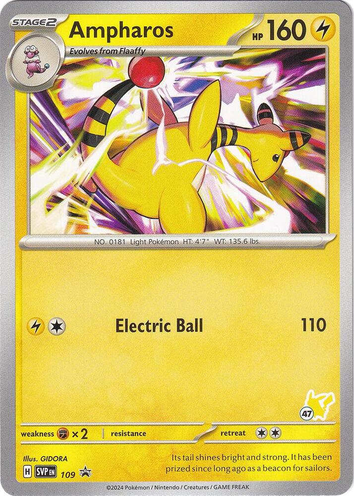 Ampharos Pikachu 47 109 card