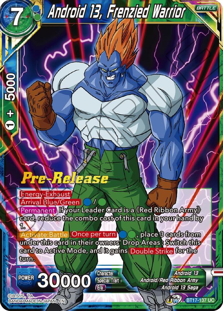 Android 13 Frenzied Warrior BT17-137 card