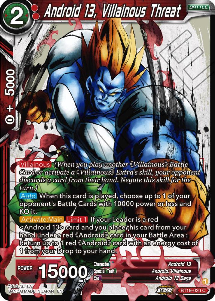 Android 13 Villainous Threat BT19-020