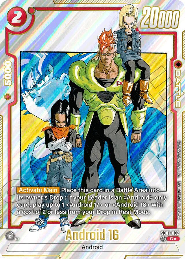 Android 16 Alternate Art SB01-002 card