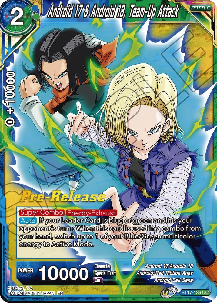 Android 17 and Android 18 Team Up Attack SPR BT17-136
