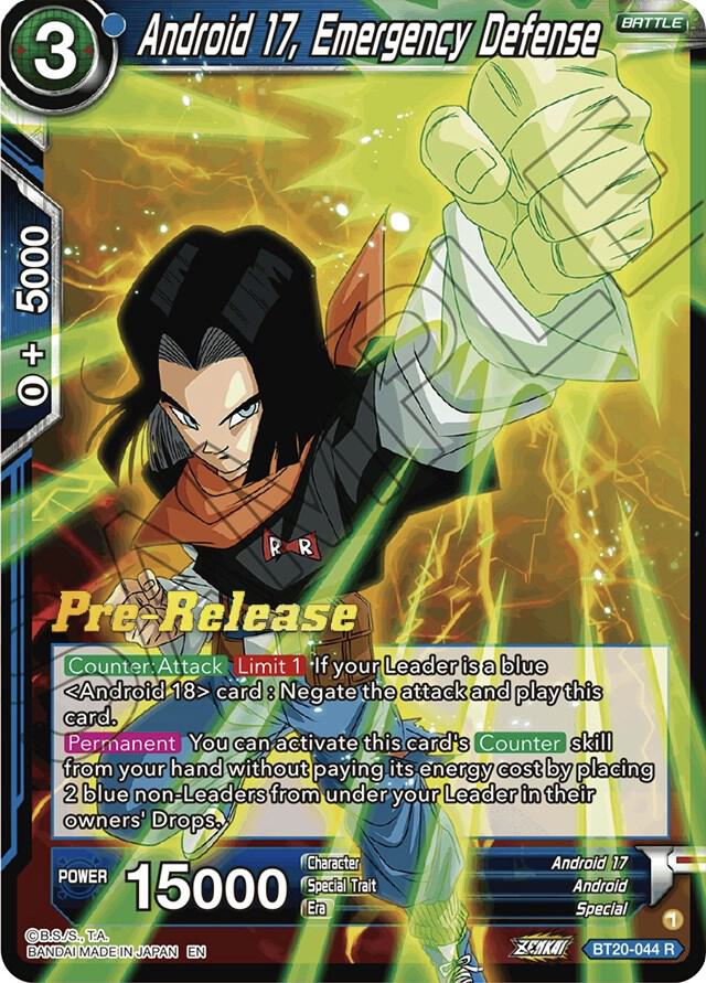 Android 17 Emergency Defense BT20-044 carta