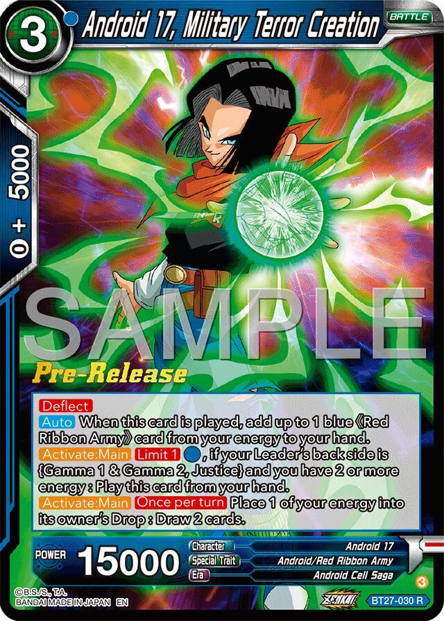 Android 17 Military Terror Creation BT27-030 card