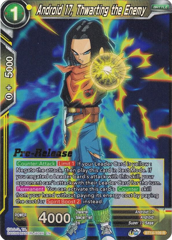 Android 17 Thwarting the Enemy BT14-109 card