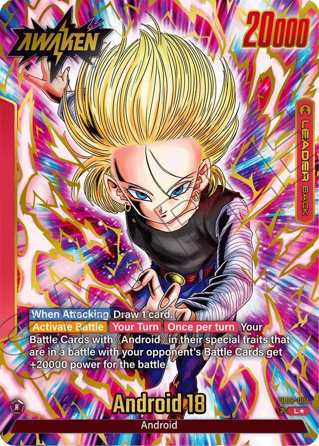Android 18 Alternate Art FB06-001 card
