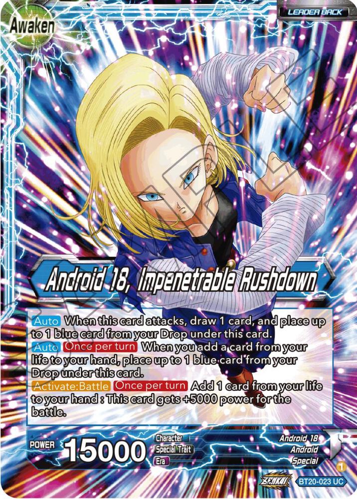 Android 18 Android 18 Impenetrable Rushdown Collector Booster Exclusive BT20-023