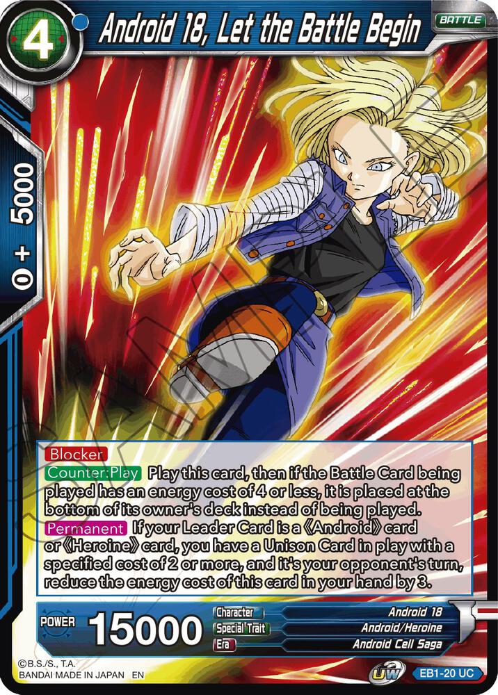 Android 18 Let the Battle Begin EB1-20