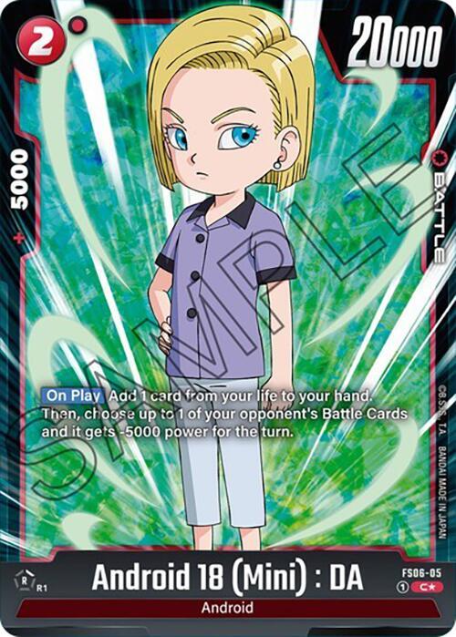 Android 18 Mini DA Bonus Pack Alternate Art FS06-05 carta
