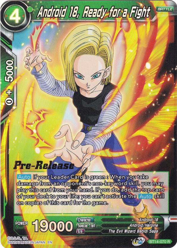 Android 18 Ready for a Fight BT14-070