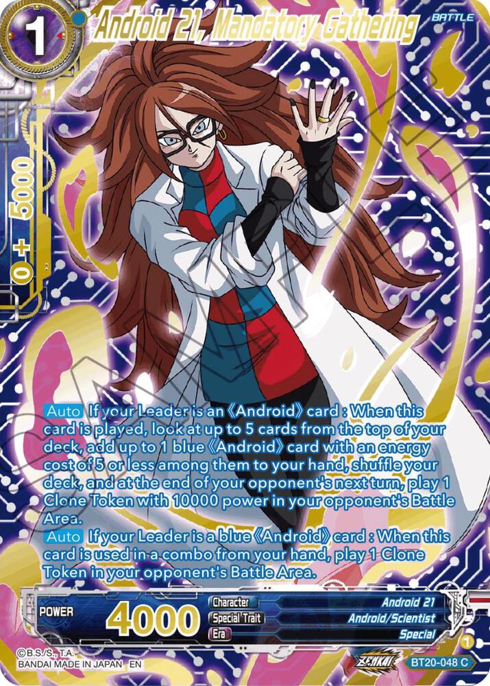 Android 21 Mandatory Gathering Gold Stamped BT20-048