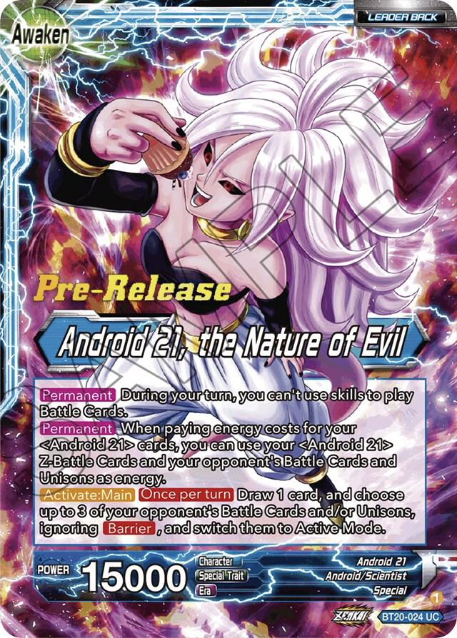 Android 21 Android 21 the Nature of Evil Collector Booster Exclusive BT20-024