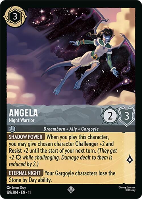 Angela Night Warrior 187/204 carta
