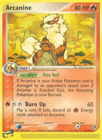 Arcanine 15/100 card
