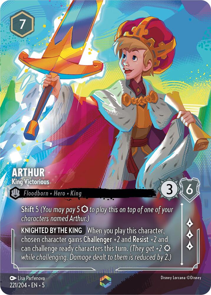 Arthur King Victorious Enchanted 221/204 carta