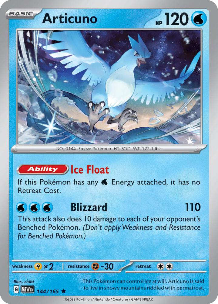 Articuno 161/159 card