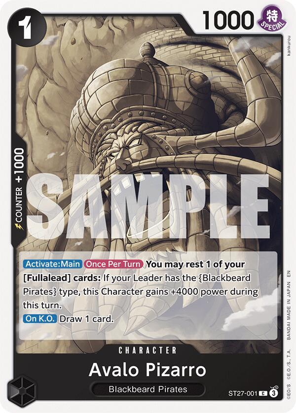 Avalo Pizarro ST27-001 card