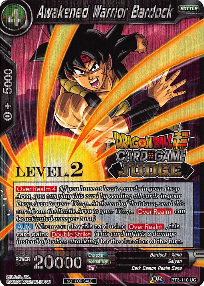 Awakened Warrior Bardock BT3-110