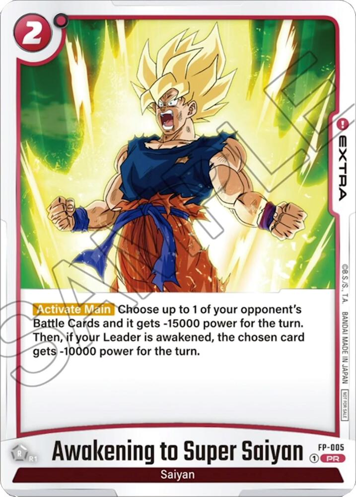 Awakening to Super Saiyan FP 005 card