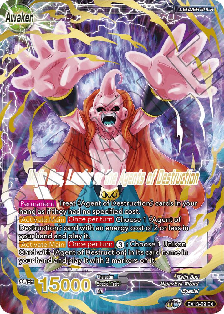 Babidi Leader of the Agents of Destruction Majin Buu Leader of the Agents of Destruction EX13-29