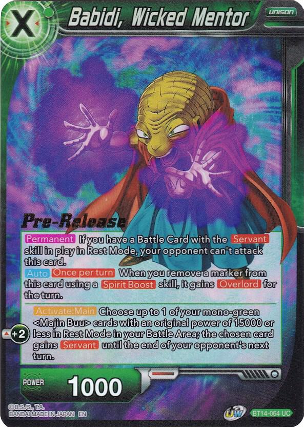 Babidi Wicked Mentor BT14-064 card