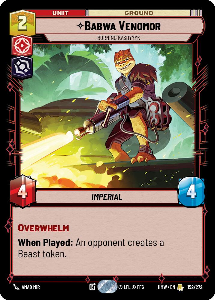 Babwa Venomor Burning Kashyyyk 152/272 card