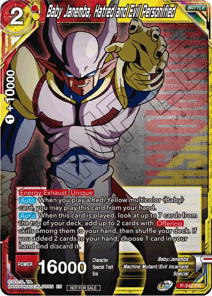 Baby Janemba Hatred and Evil Personified P-242 carta