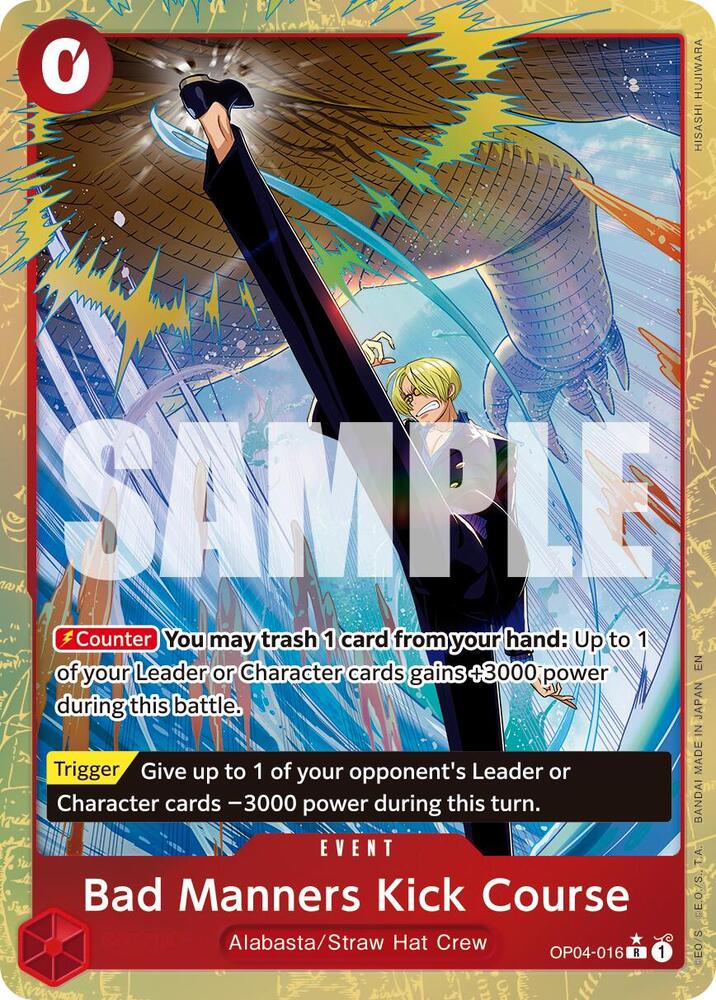 Bad Manners Kick Course Alternate Art OP04-016 carta