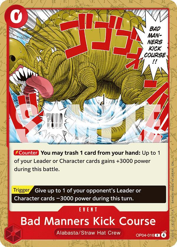Bad Manners Kick Course OP04-016 carta