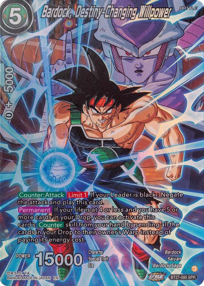 Bardock Destiny Changing Willpower SPR BT27-095 carta