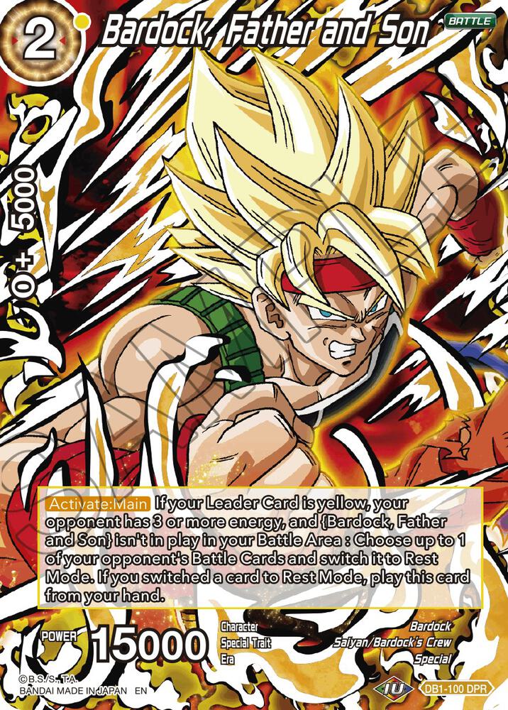 Bardock Father and Son Reprint DB1-100