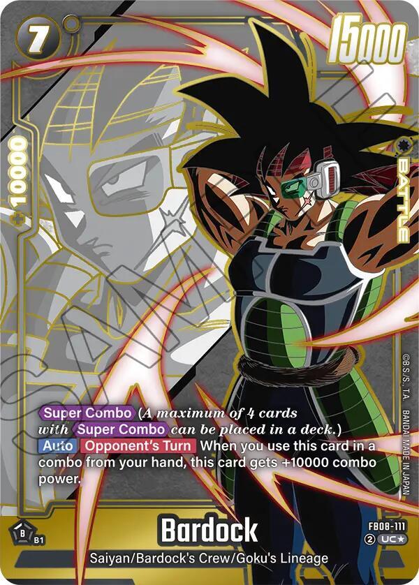 Bardock FB08 111 Alternate Art carta