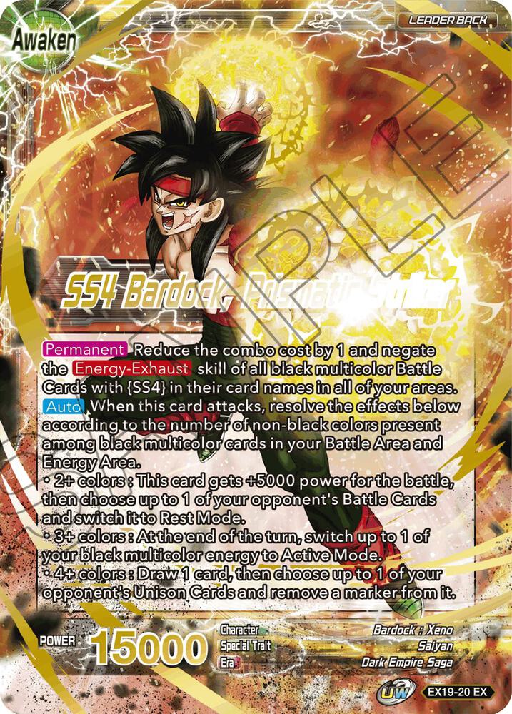 Bardock SS4 Bardock Prismatic Striker EX19-20 carta