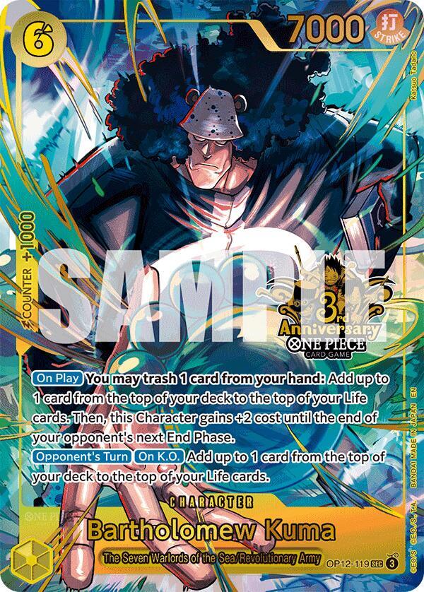 Bartholomew Kuma (Japanese Version 3rd Anniversary Set) OP12-119 card